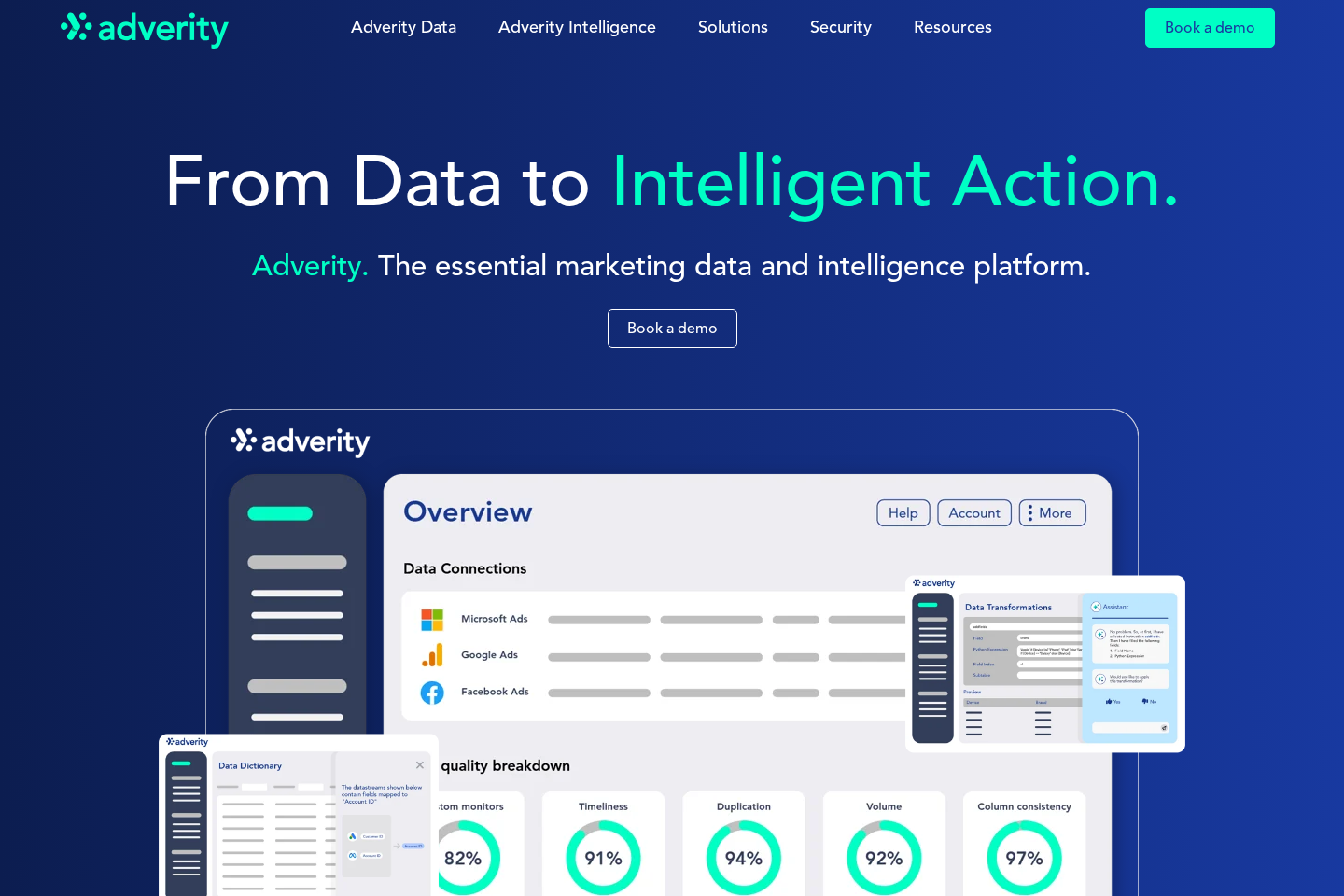 Adverity website preview