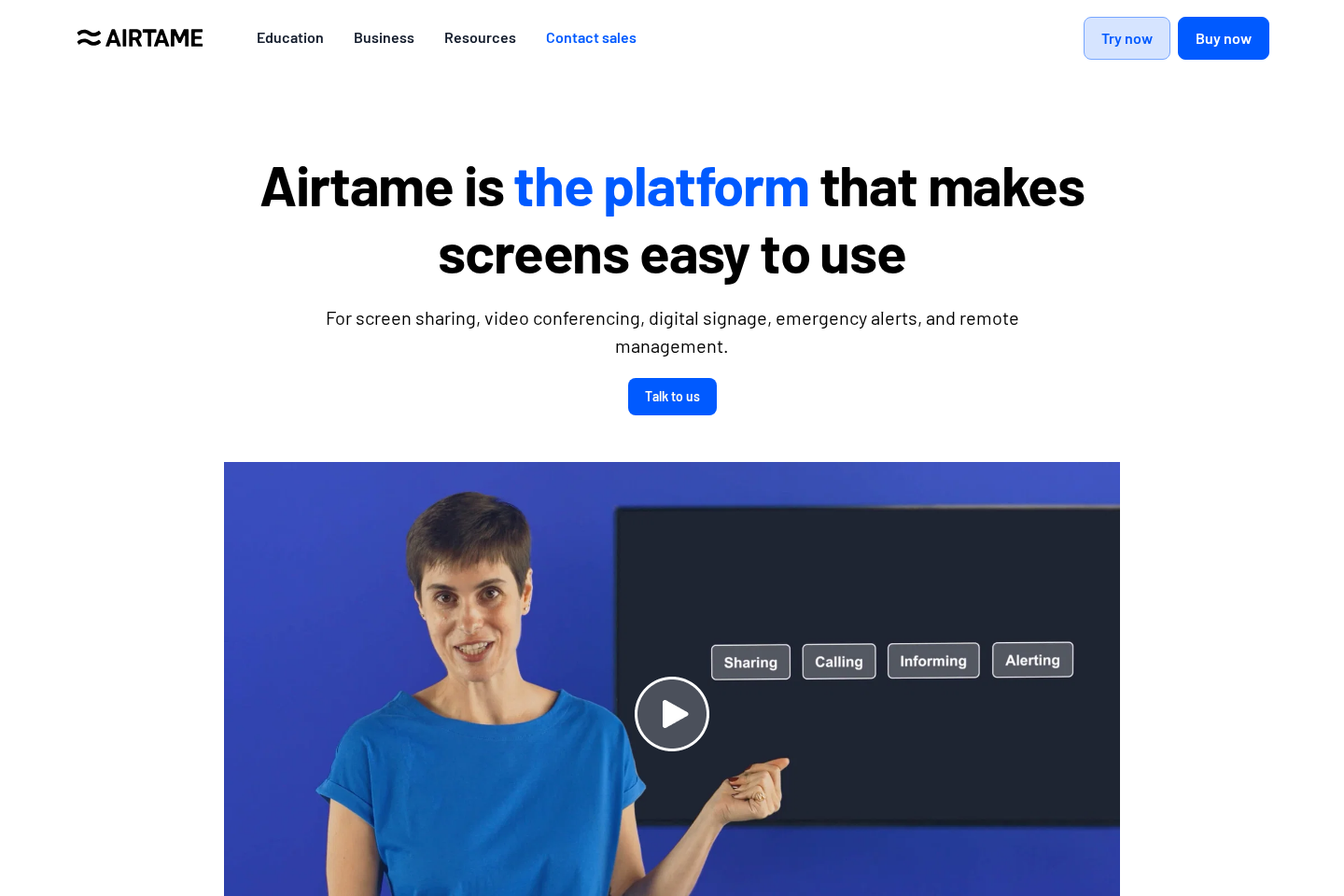 Airtame website preview
