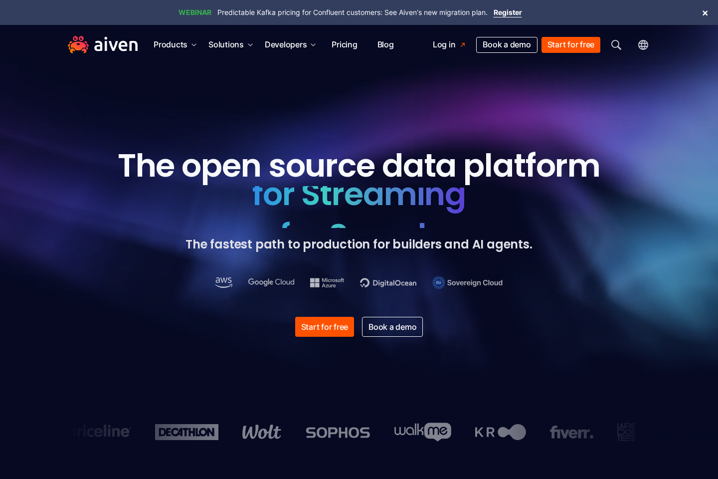 Aiven website preview