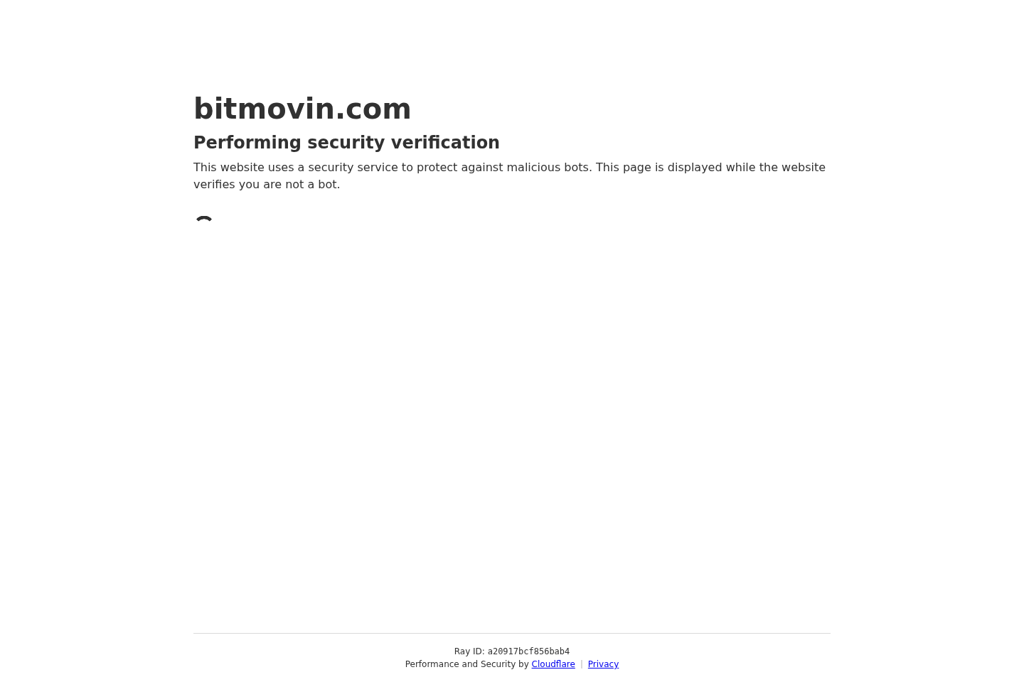 Bitmovin website preview