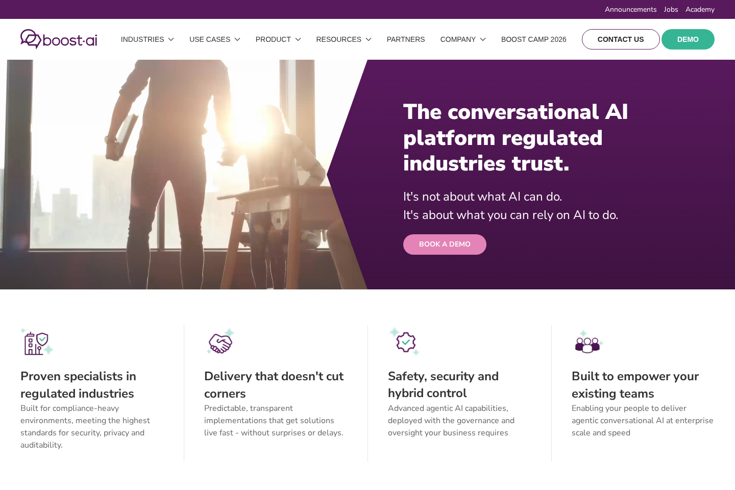Boost.ai website preview