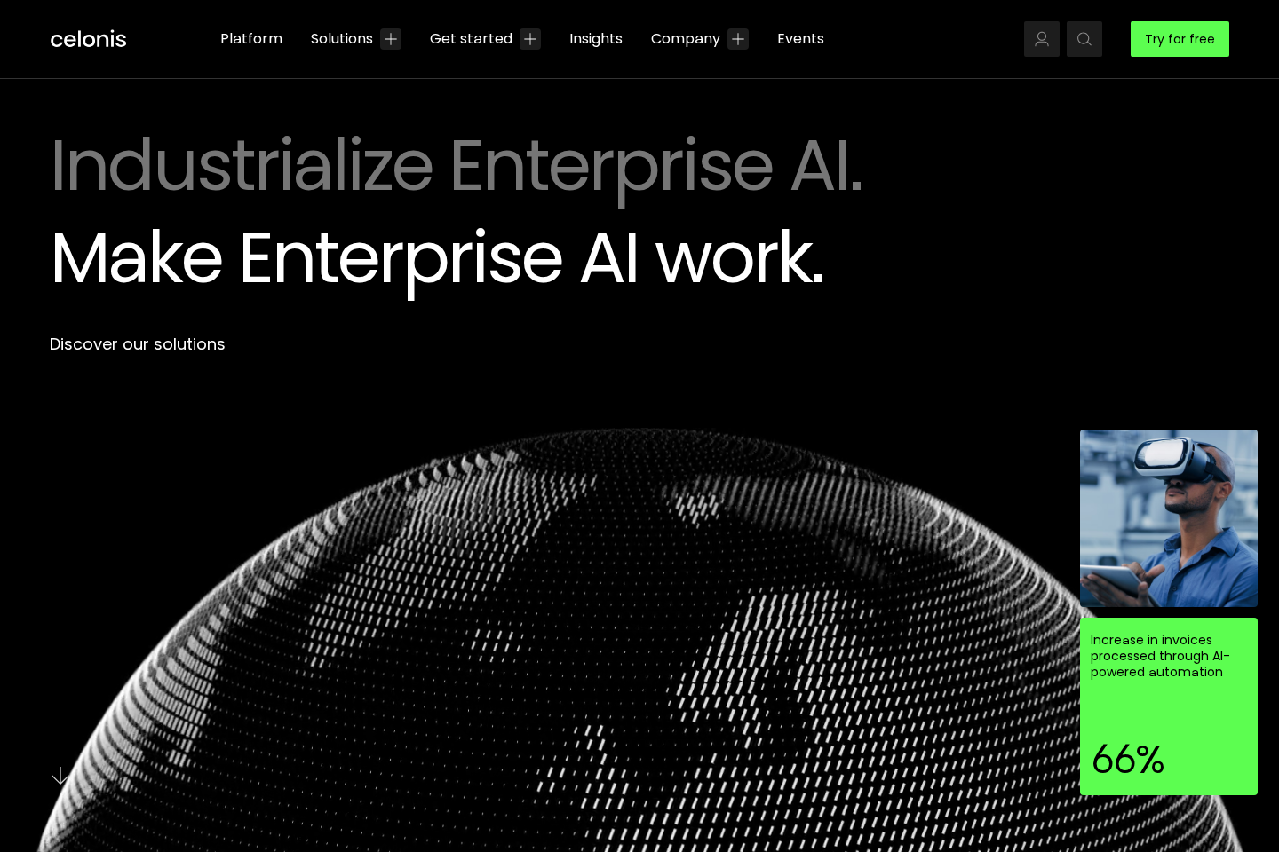 Celonis website preview