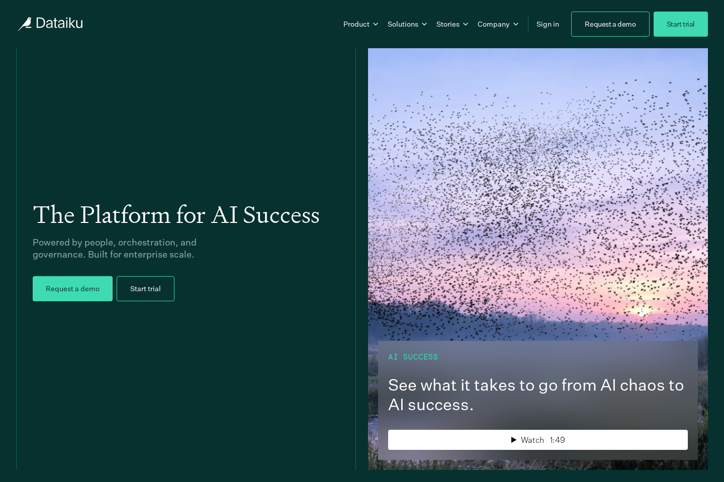 Dataiku website preview