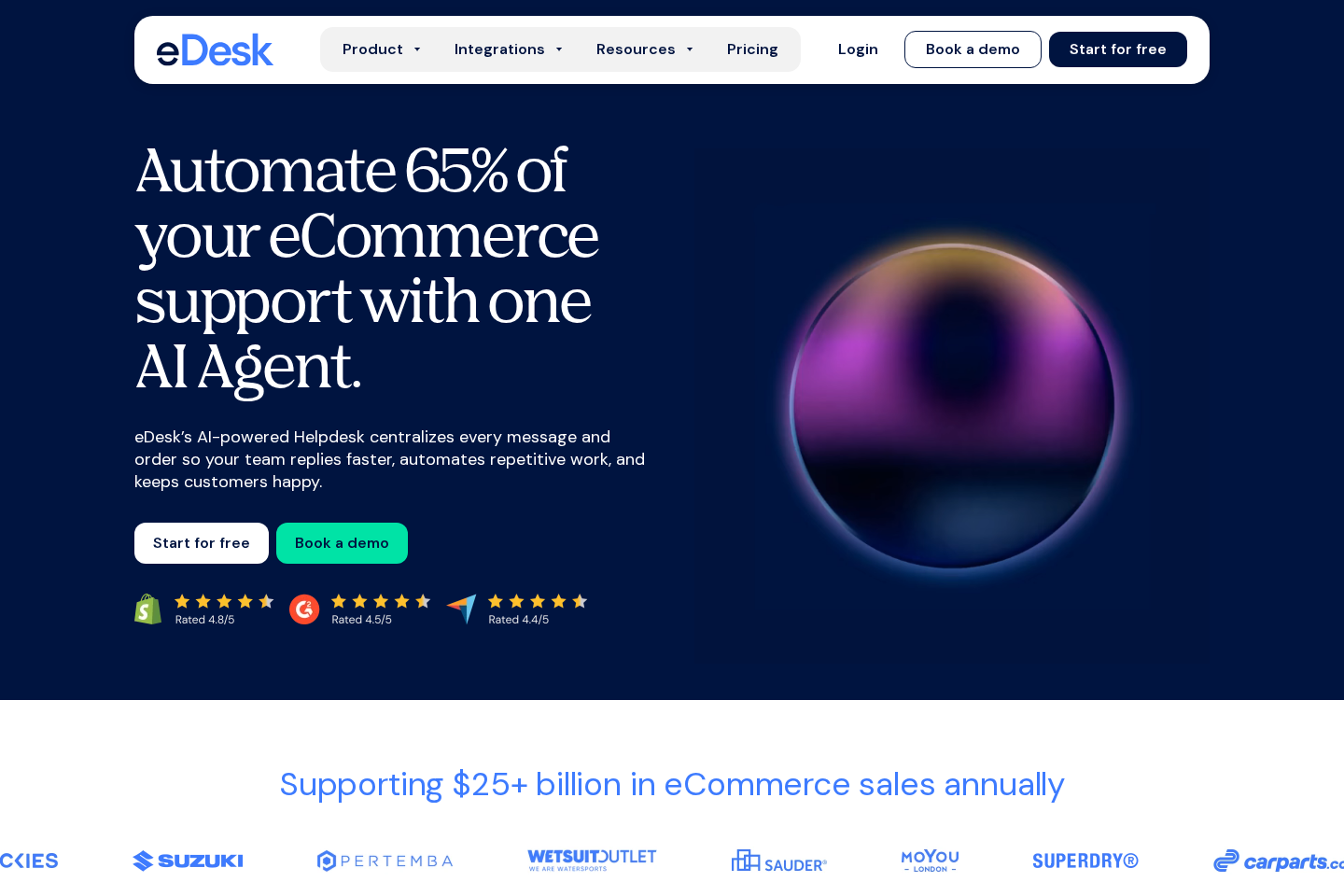eDesk website preview