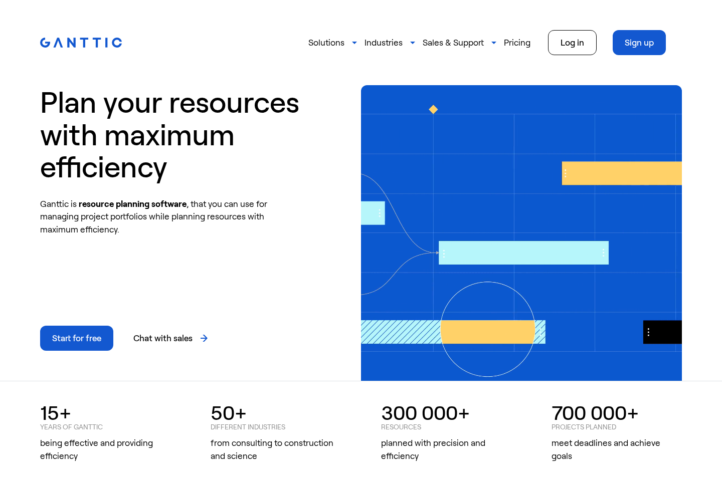 Ganttic website preview