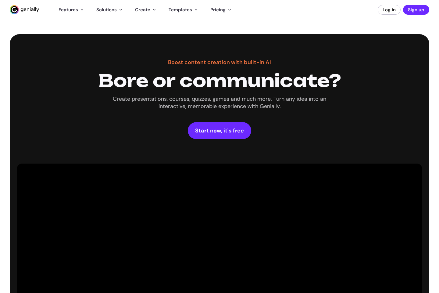 Genially website preview