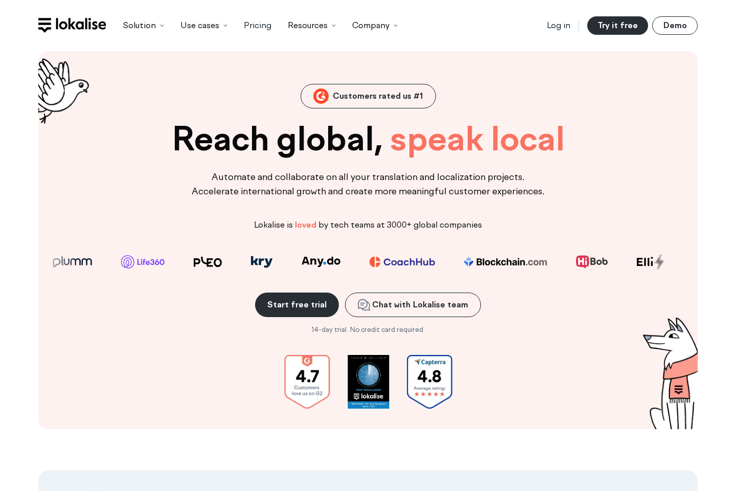 Lokalise website preview