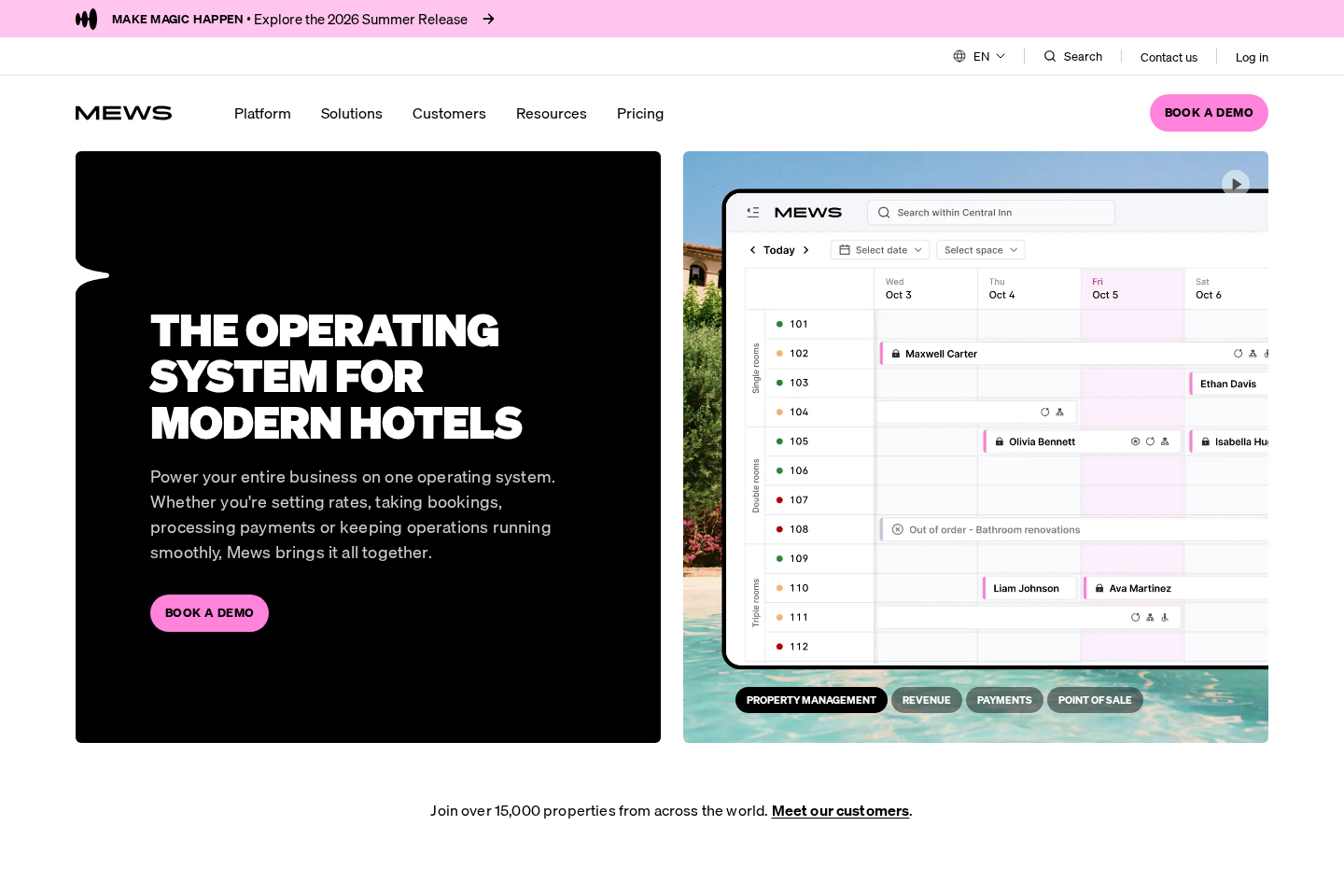 Mews website preview