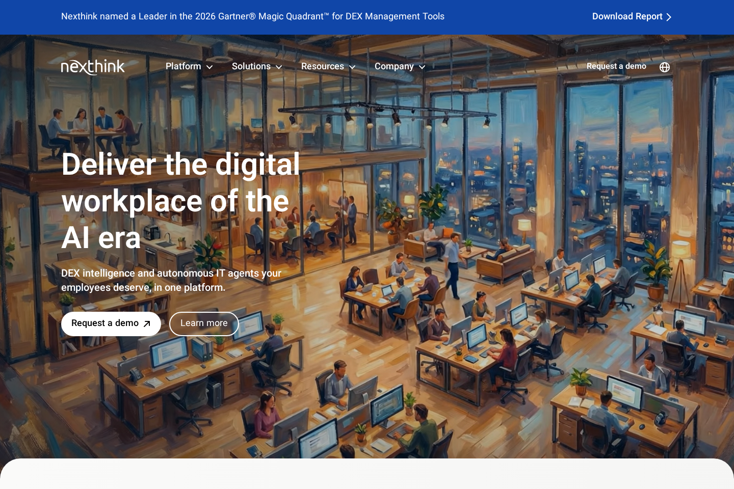 Nexthink website preview