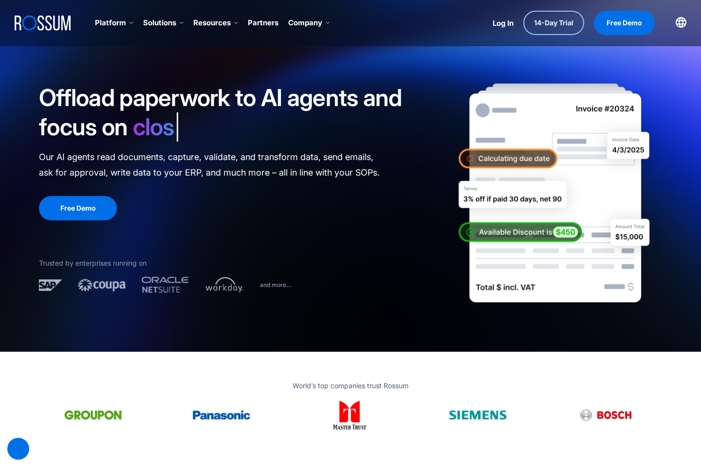 Rossum website preview