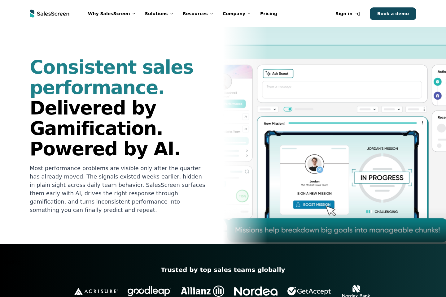 SalesScreen website preview