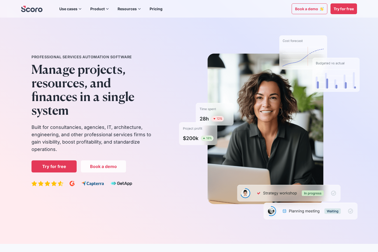 Scoro website preview