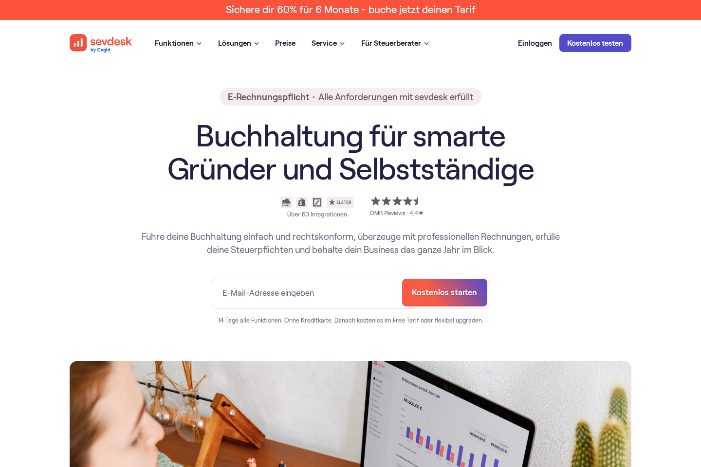 sevdesk website preview