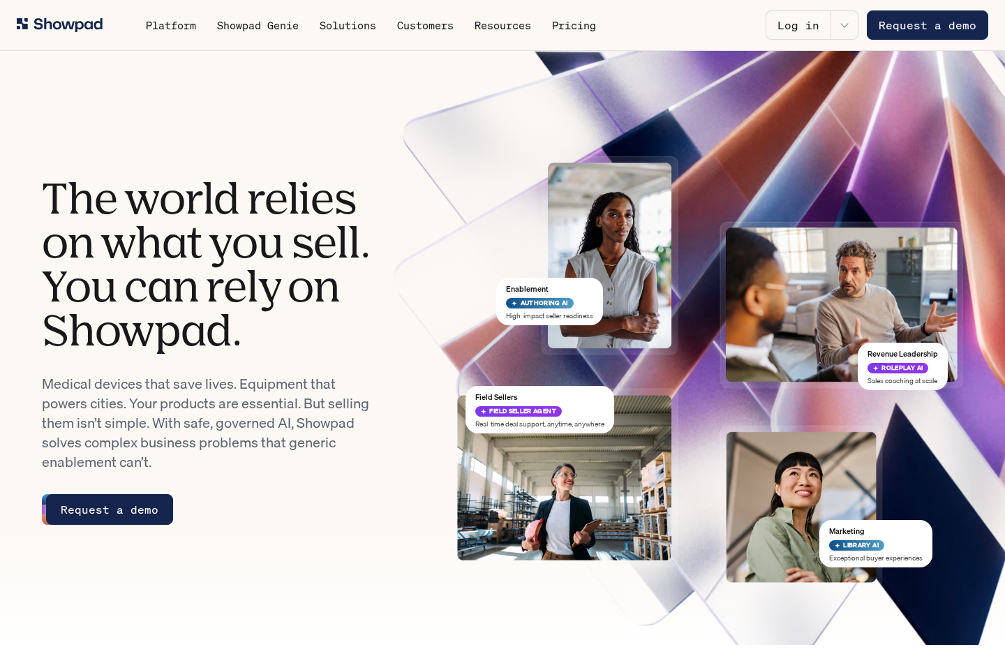 Showpad website preview