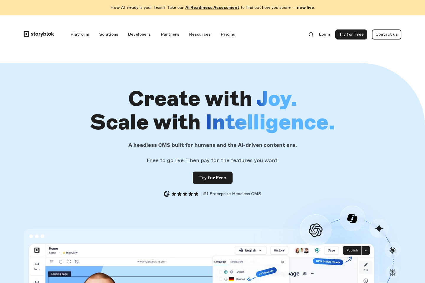 Storyblok website preview