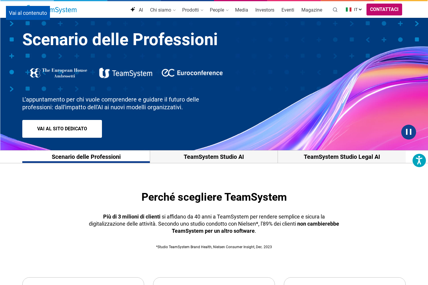 TeamSystem website preview