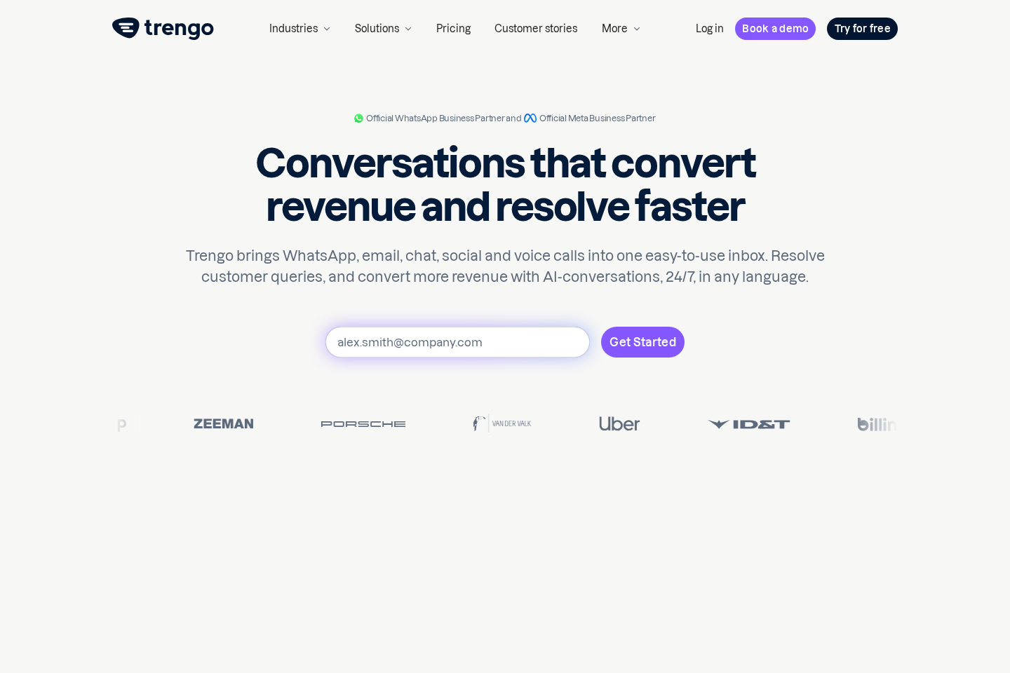 Trengo website preview