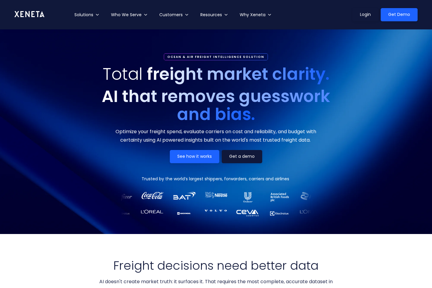 Xeneta website preview